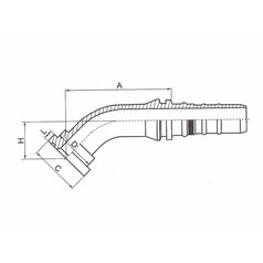 Hydr.konc. SFL 4SH Interlock  DN25 / 1" 45°